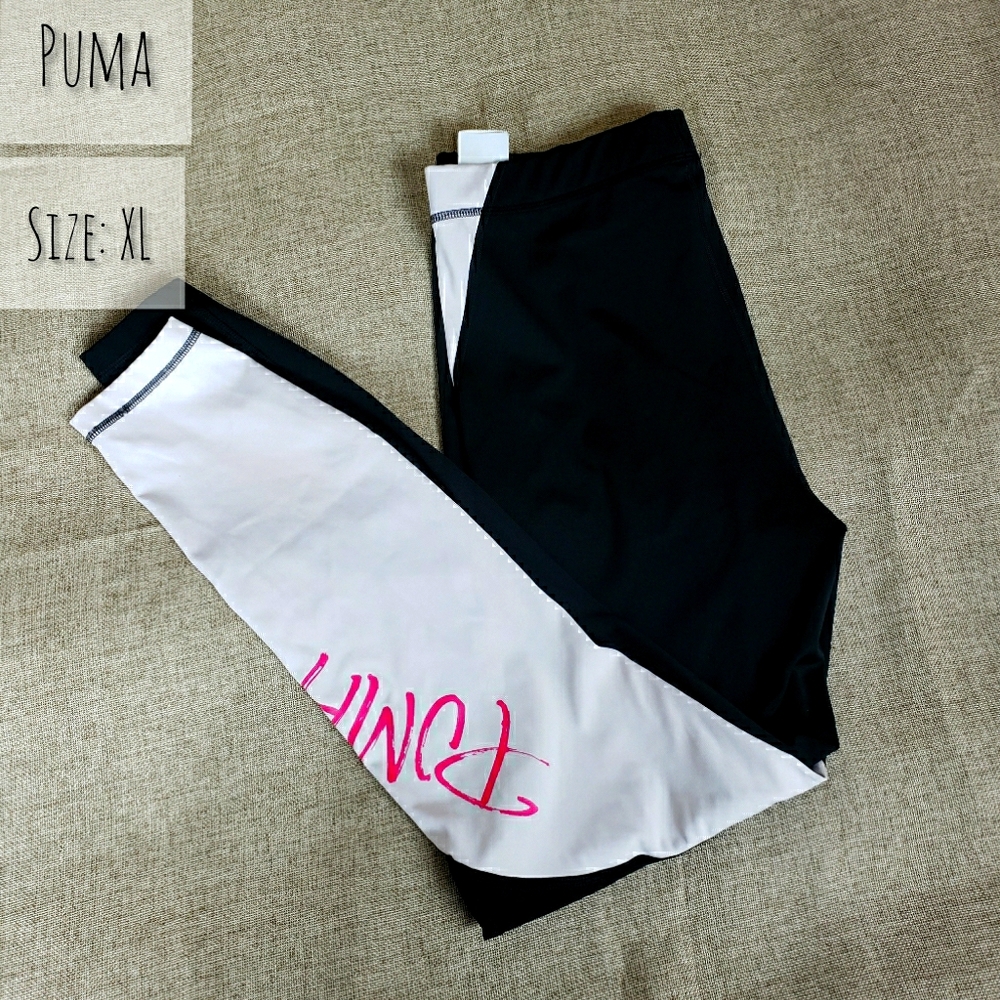 💟Puma Women Black and White Legging 💟